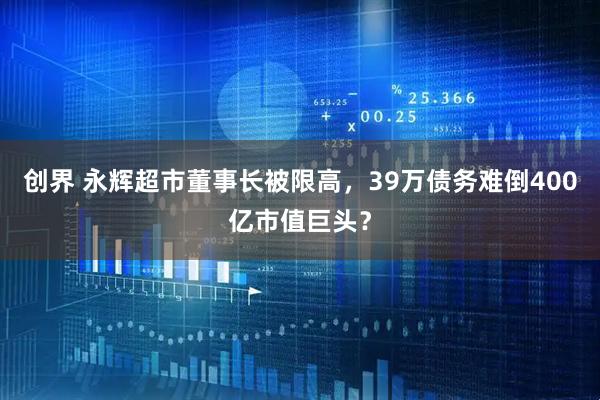 创界 永辉超市董事长被限高，39万债务难倒400亿市值巨头？