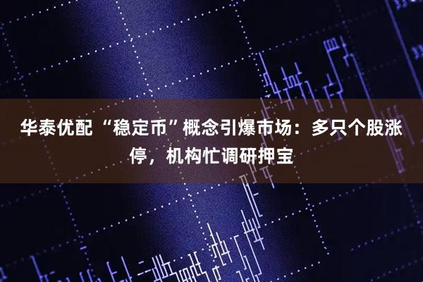 华泰优配 “稳定币”概念引爆市场：多只个股涨停，机构忙调研押宝