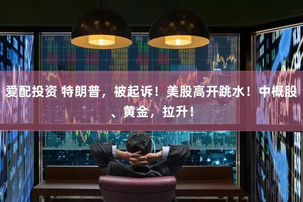 爱配投资 特朗普，被起诉！美股高开跳水！中概股、黄金，拉升！