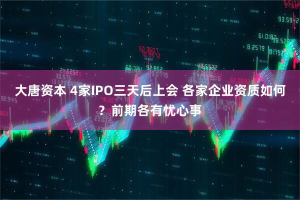 大唐资本 4家IPO三天后上会 各家企业资质如何？前期各有忧心事